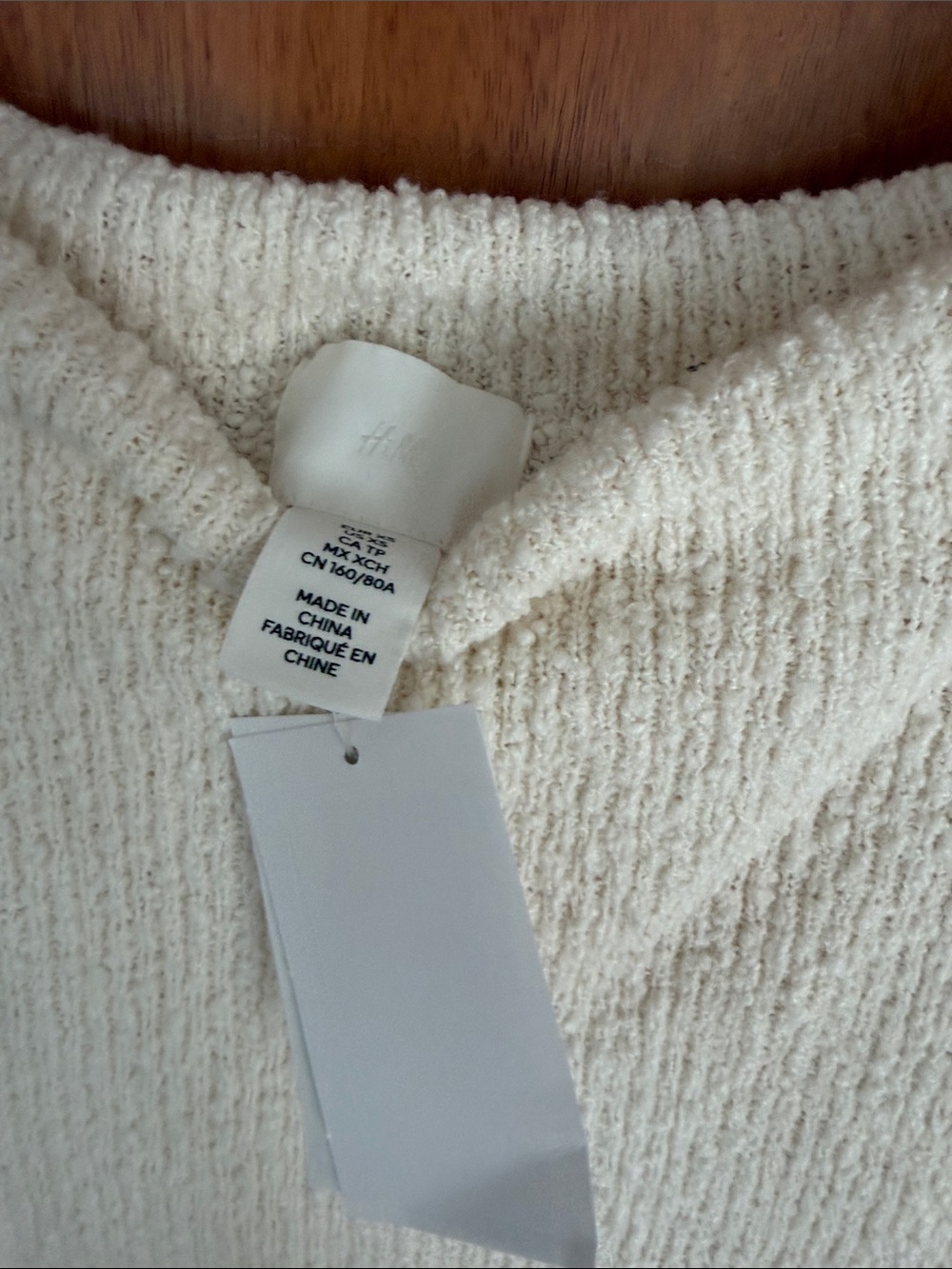 H&M Off-Shoulder Cream Knit Maxi Gown - Picture 6 of 6